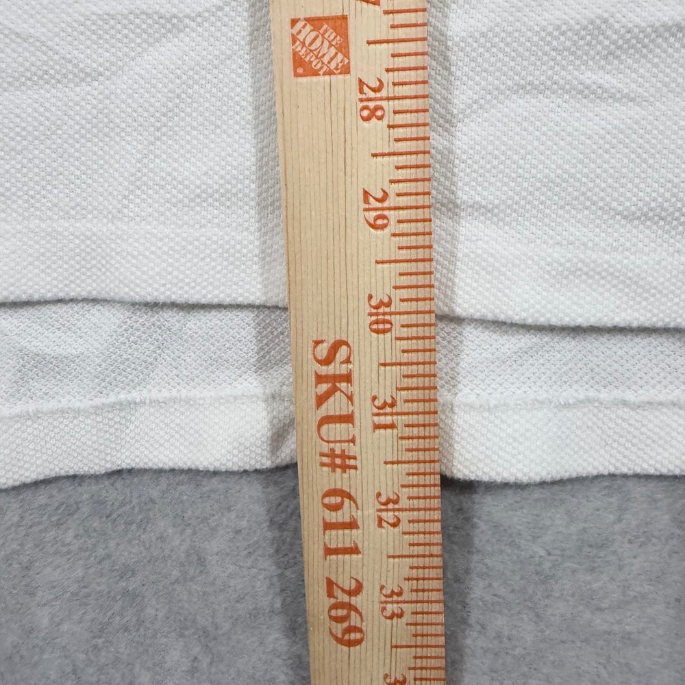 Polo Ralph Lauren Polo Shirt Men XXL White Striped Good Short Sleeve Cotton - Picture 8 of 10